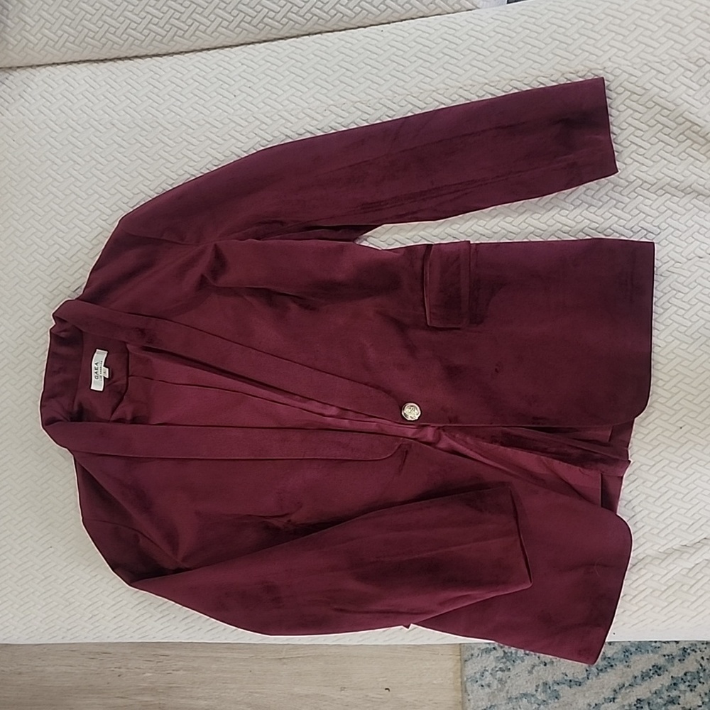 Velvet Wine Blazer